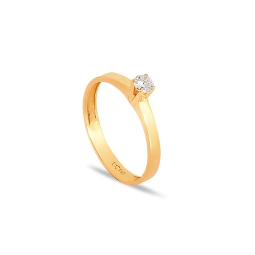 Anel Solitários Desire em ouro 18k com 25pts de Diamantes