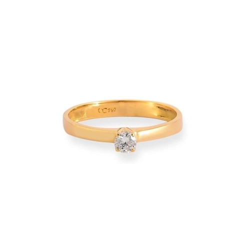 Anel Solitários Desire em ouro 18k com 25pts de Diamantes