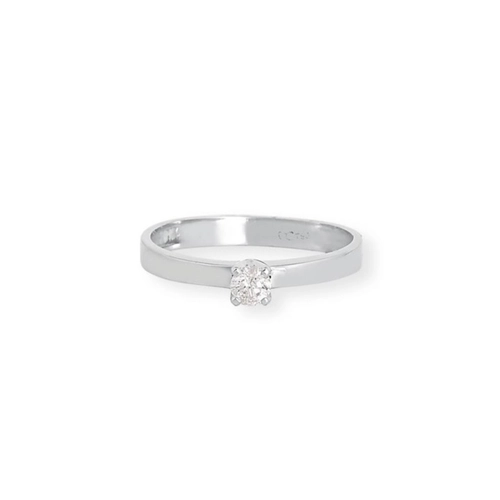 Anel Solitários Desire em ouro branco 18k com 25pts de Diamantes