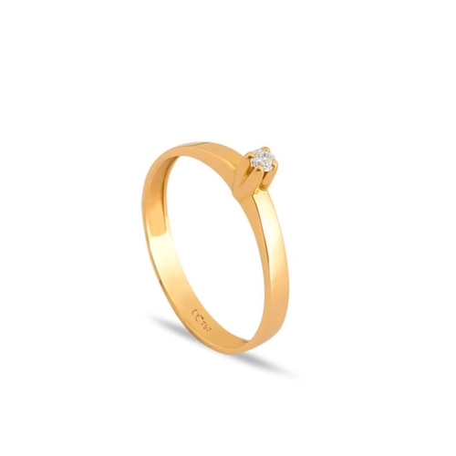 Anel Solitários Desire em ouro 18k com 5pts de Diamantes
