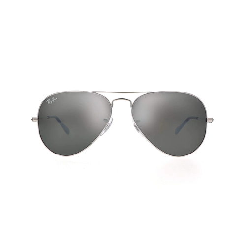 Óculos de Sol Ray-Ban Aviator Large Metal 0RB3025 W3275 55 Metal Prata com lentes na cor Cinza