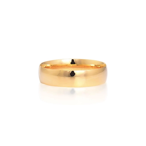 Aliança I Love You ouro 18k reta abaulada polida 4,2MM