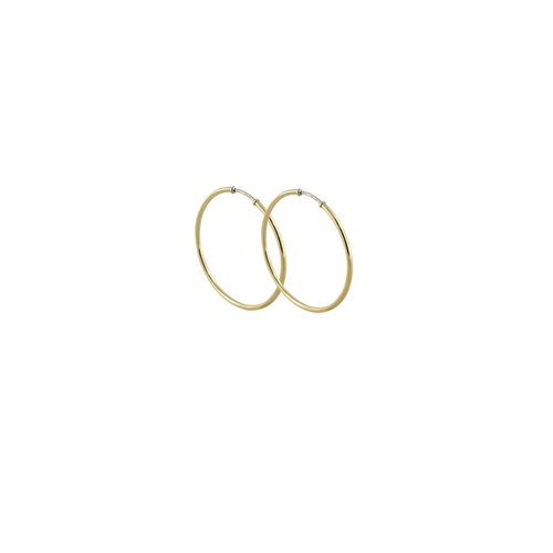 Brinco argola de ouro 18k lisa polida