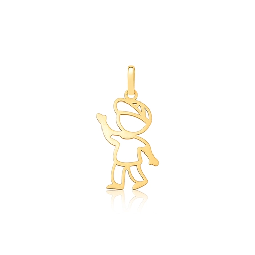 Pingente Essentials filhos menino ouro 18k vazado de boné