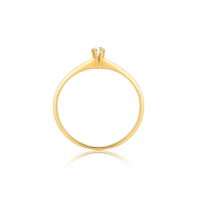 Anel Essentials Solitário em ouro 18k com 4pts de Diamantes 3