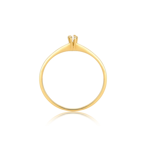 Anel Essentials Solitário em ouro 18k com 4pts de Diamantes