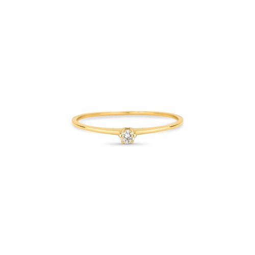 Anel Essentials Solitário em ouro 18k com 4pts de Diamantes