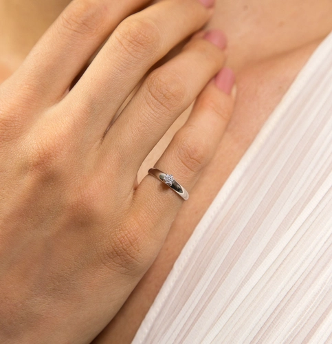 Anel Gifts chuveiro ouro branco 18k com 3,5pts de Diamantes