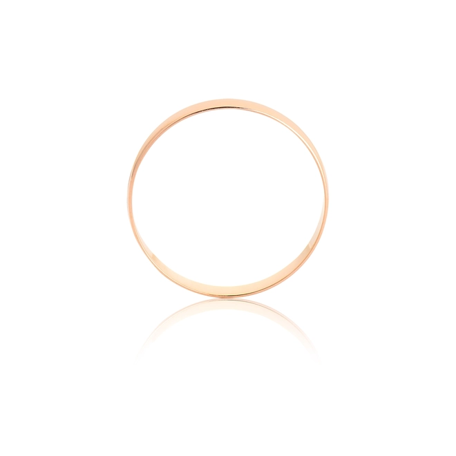 Aliança I Love You ouro rosé 18k reta abaulada polida 2,8MM 1