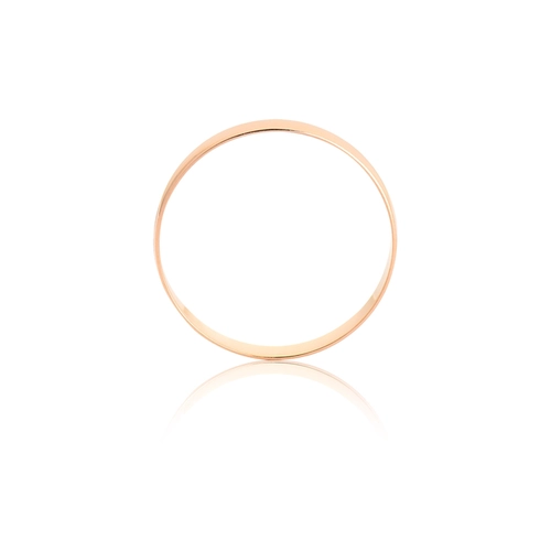 Aliança I Love You ouro rosé 18k reta abaulada polida 2,8MM