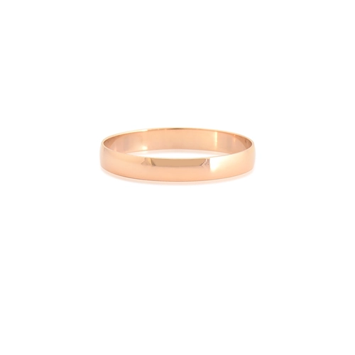 Aliança I Love You ouro rosé 18k reta abaulada polida 2,8MM