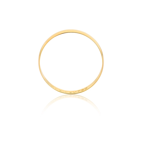 Aliança I Love You ouro 18k reta abaulada polida 3,8MM