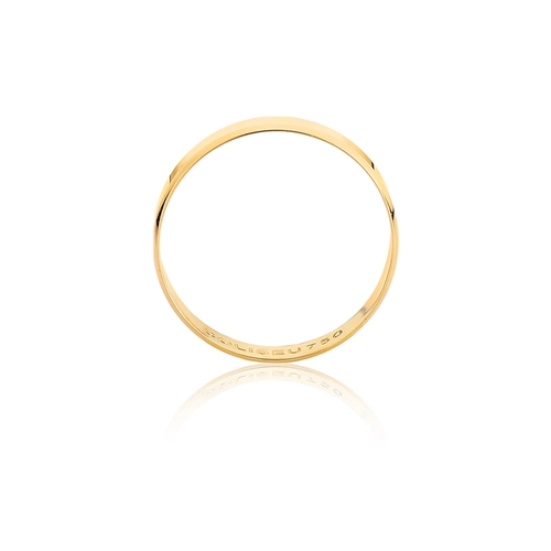 Aliança Passion reta chanfrada ouro 18k polida 4,5MM