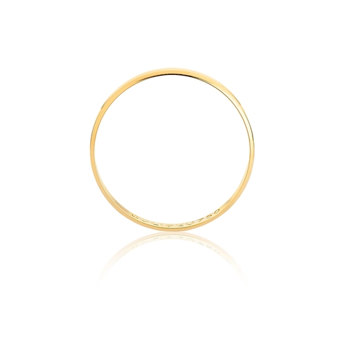 Aliança Passion reta borda chanfrada ouro 18k polida 2,5MM