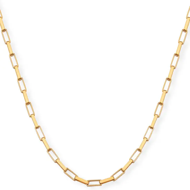 Corrente malha Veneziana ouro 18k elo alongado 45CM 1