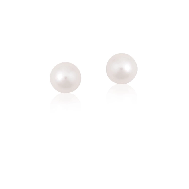 Brinco Essentials Stud ouro 18k solitário de Pérola 7MM 2