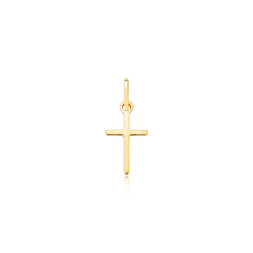 Pingente Essentials religiosos em ouro 18k cruz lisa polida