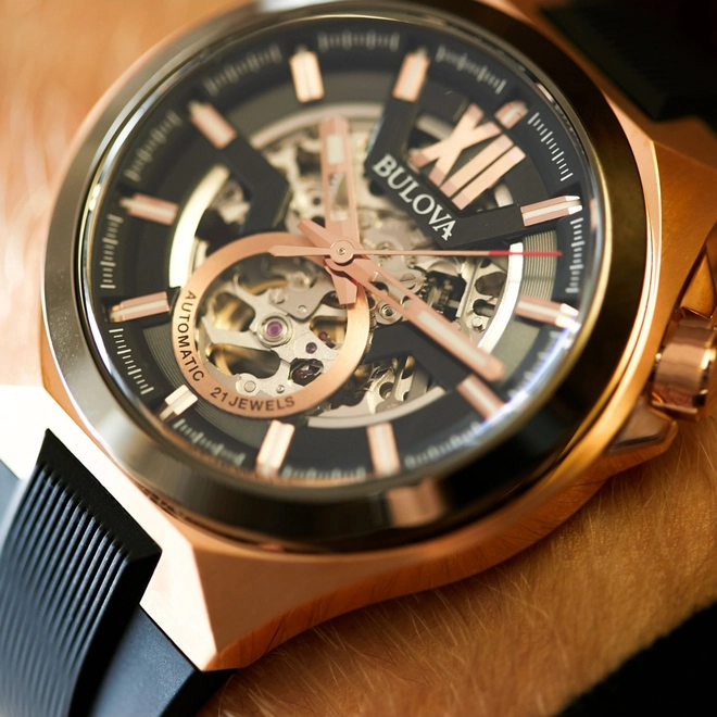 Relógio Bulova Machine Skeleton Automatic - 98A177 Preto 3
