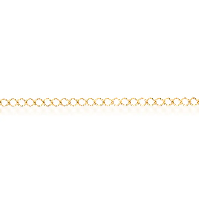 Corrente Rombo ouro 18k elo achatado 40CM 2