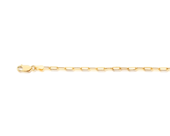 Corrente elo Cadeado longo ouro 18k polida 60CM 4