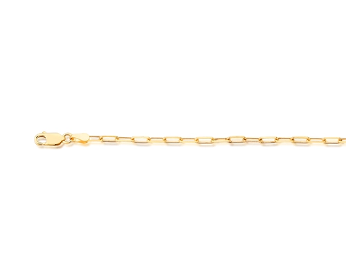 Corrente elo Cadeado longo ouro 18k polida 60CM