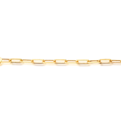 Corrente elo Cadeado longo ouro 18k polida 60CM