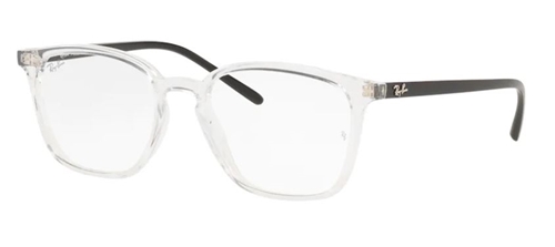 Óculos de Grau Feminino Ray Ban RX7185L Transparente com Preto