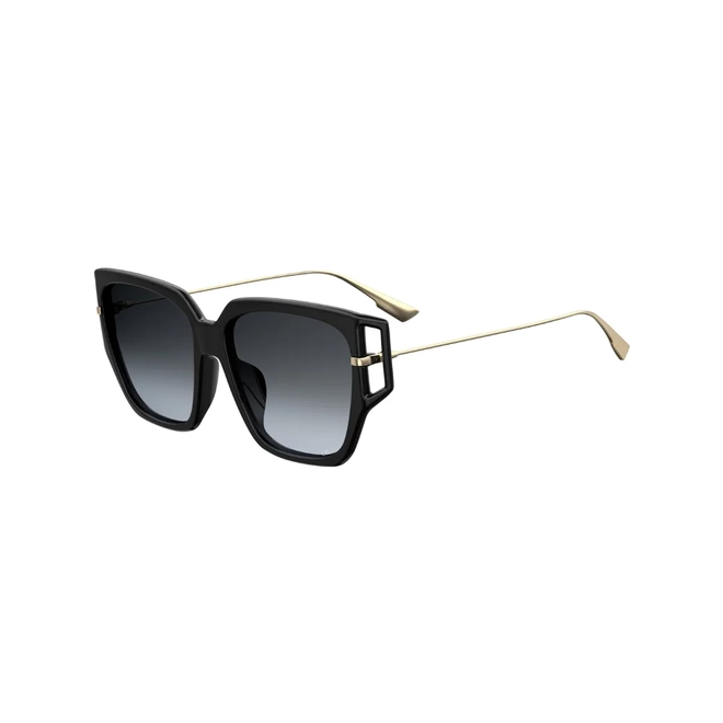 Óculos de Sol Christian Dior DIORDIRECTION3F 807 581I Acetato Preto com lentes na cor Cinza Degradê 1
