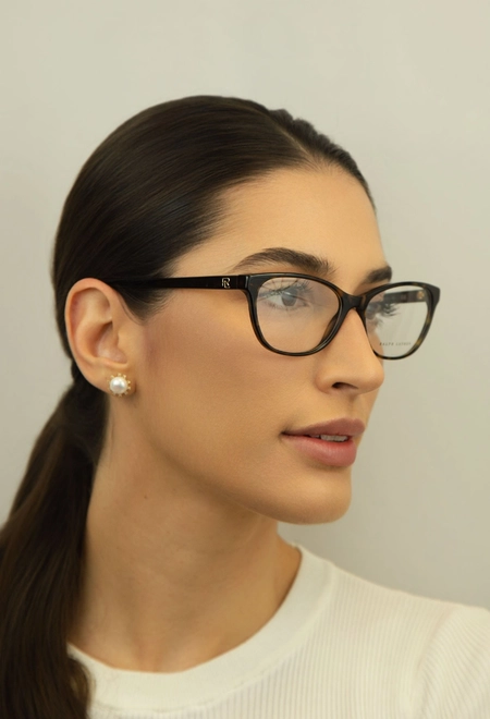 Óculos de Grau Ralph Lauren 0RL6204 5003 55 Acetato Marrom Mesclado 5