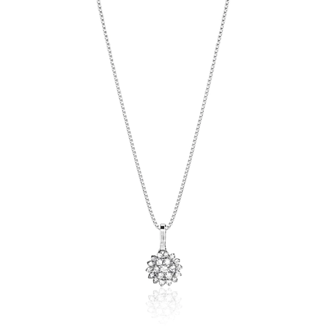 Pingente Soleil ouro branco 18k sol com 13,4pts de Diamantes 1