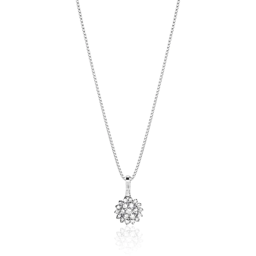 Pingente Soleil ouro branco 18k sol com 13,4pts de Diamantes