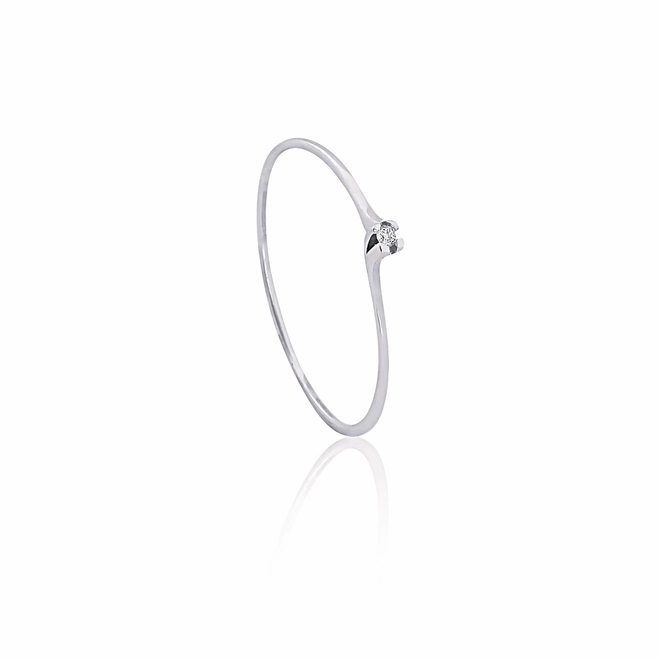 Anel Essentials solitário ouro branco 18k com 0,9pts de Diamantes 1