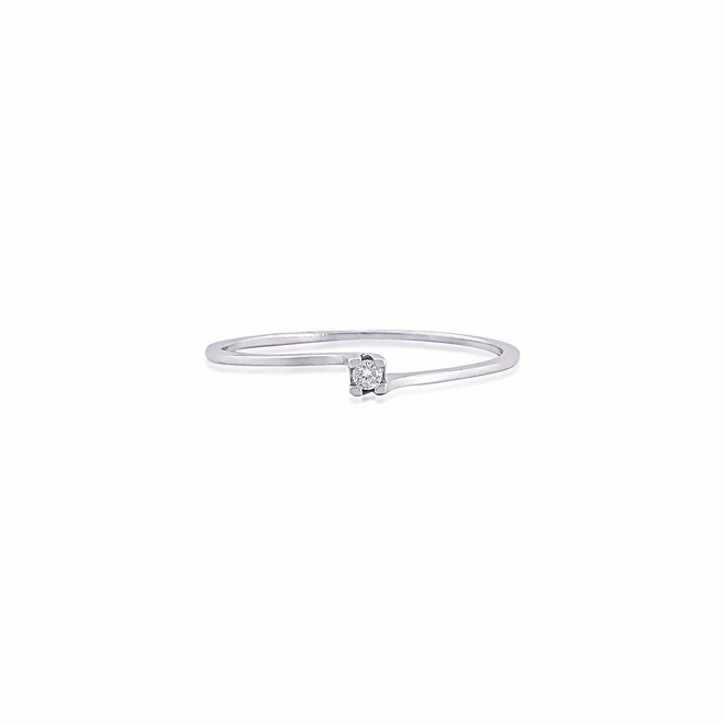 Anel Essentials solitário ouro branco 18k com 0,9pts de Diamantes 3