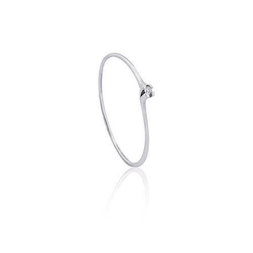 Anel Essentials solitário ouro branco 18k com 0,9pts de Diamantes
