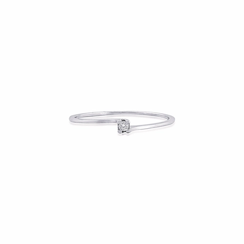 Anel Essentials solitário ouro branco 18k com 0,9pts de Diamantes
