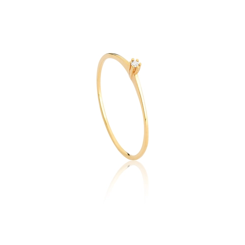 Anel Essentials Solitário em ouro 18k com 1pt de Diamante