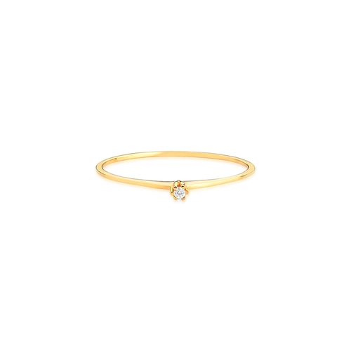 Anel Essentials Solitário em ouro 18k com 1pt de Diamante