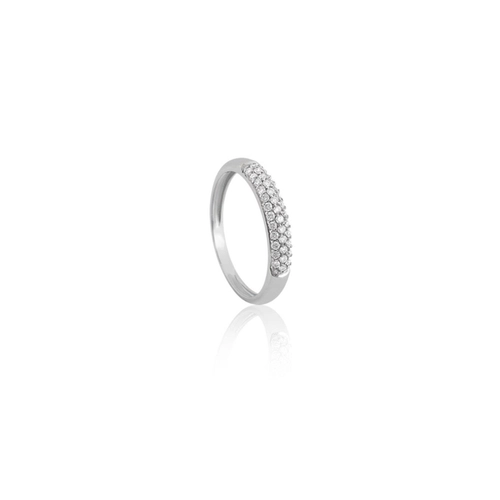 Anel Pavês Amare aparador em ouro branco 18k pavê com 26pts de Diamantes