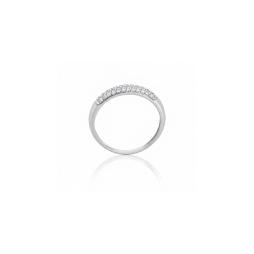 Anel Pavês Amare aparador em ouro branco 18k pavê com 26pts de Diamantes