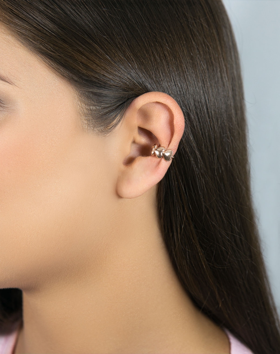 Piercing de Prata Rosê Coração