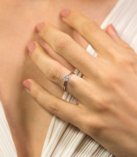 Anel Gifts Splendide ouro branco 18k chuveiro com 4,2pts de Diamantes