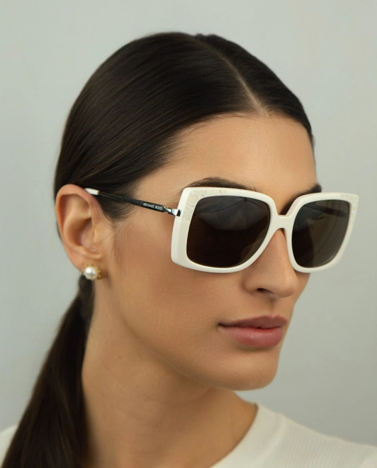 Óculos de Sol Michael Kors 0MK2131 334273 56 Acetato Marfim com lentes na cor Marrom 5