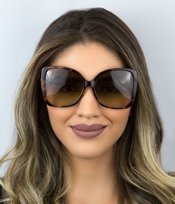 ÓCULOS DE SOL JIMMY CHOO ACETATO MARROM MESCLADO BECKY/F/S 086 60HA