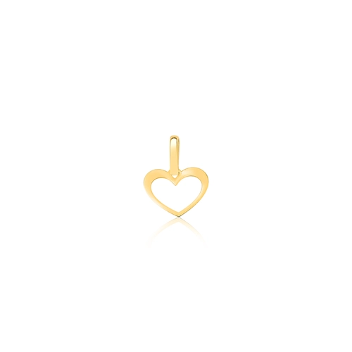 Pingente Essentials Gifts mini coração em ouro 18k vazado polido