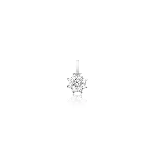 Pingente Soleil ouro branco 18k sol com 9,2pts de Diamantes