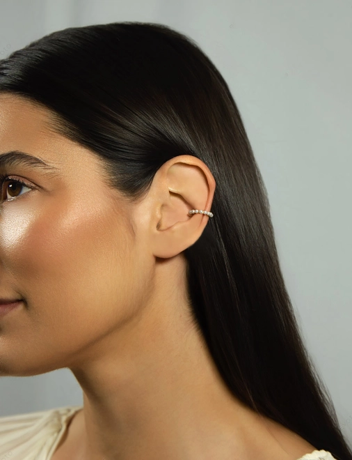 Piercing de orelha gancho ouro 18k de Pérolas 1