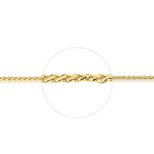 Corrente malha Palmeira ouro 18k polida 40CM
