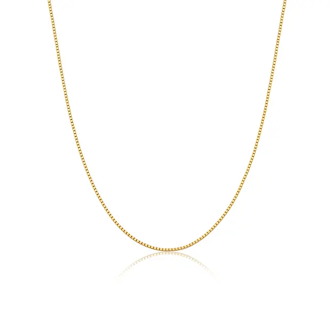 Corrente malha Veneziana ouro 18k polida 70CM 1