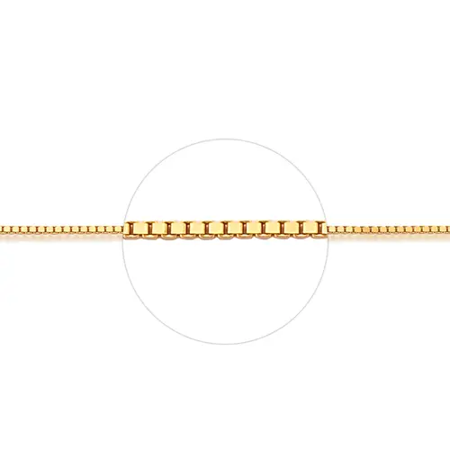 Corrente malha Veneziana ouro 18k polida 70CM