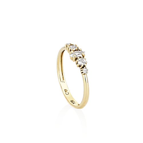 Anel de Topázio branco Coliseu, ouro 18k site seguro